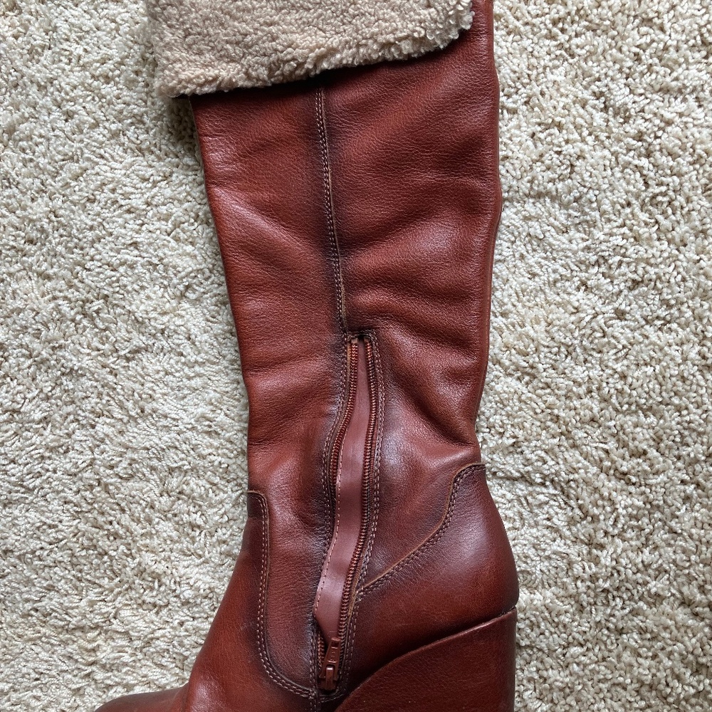 Naturalizer wedge boot leather
